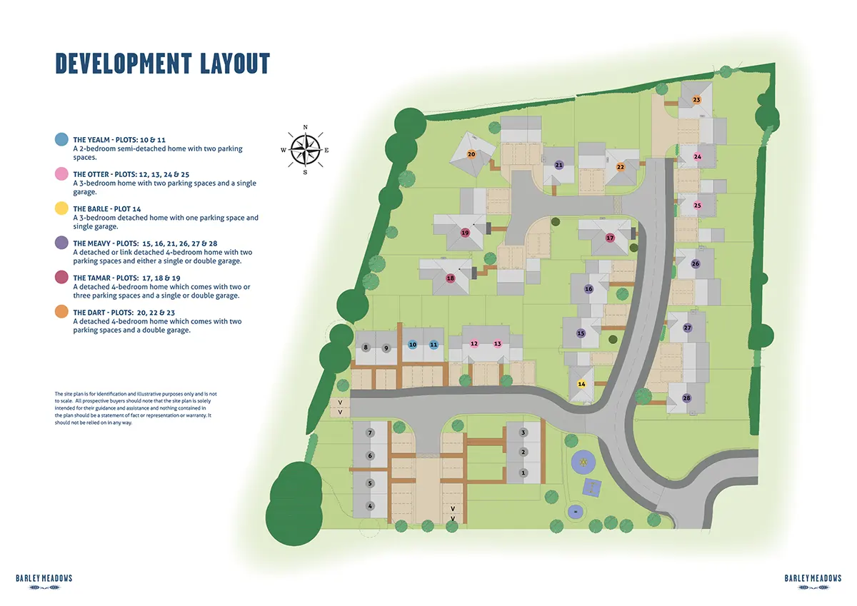 Barley Meadows New Homes Development - Site Layout
