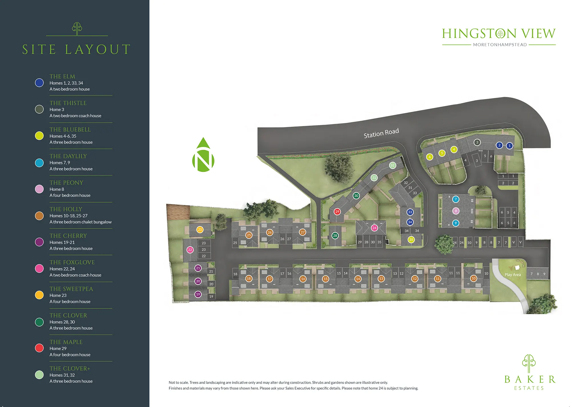 Hingston View New Homes Development - Site Layout