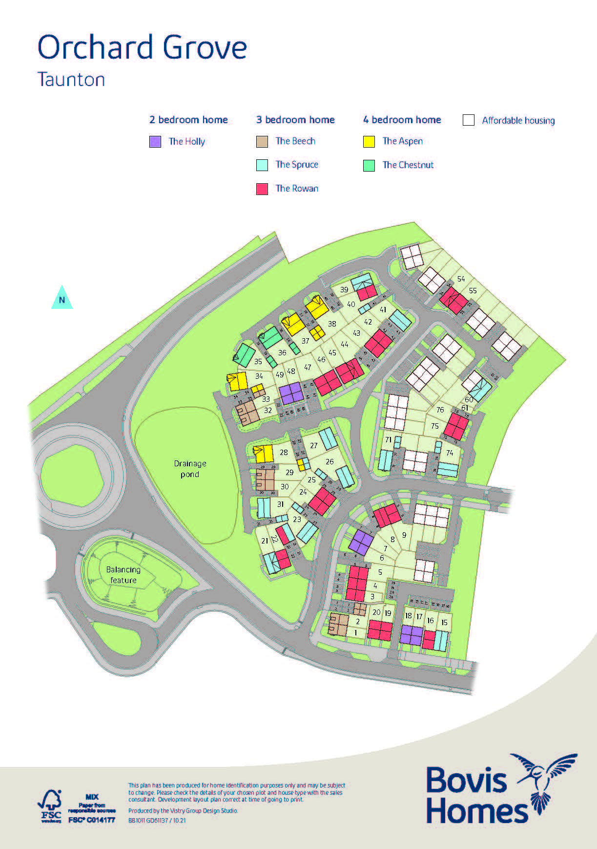 Orchard Grove New Homes Development - Site Layout