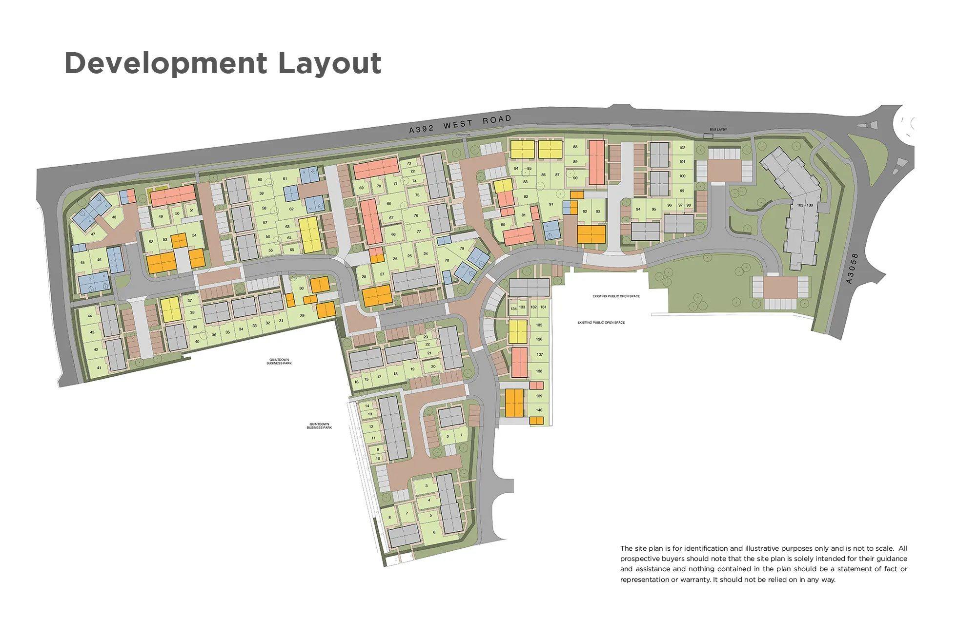 Quintrell Rise New Homes Development - Site Layout