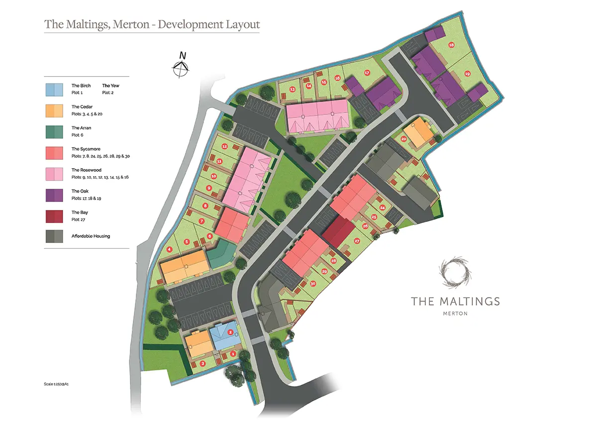 The Maltings New Homes Development - Site Layout