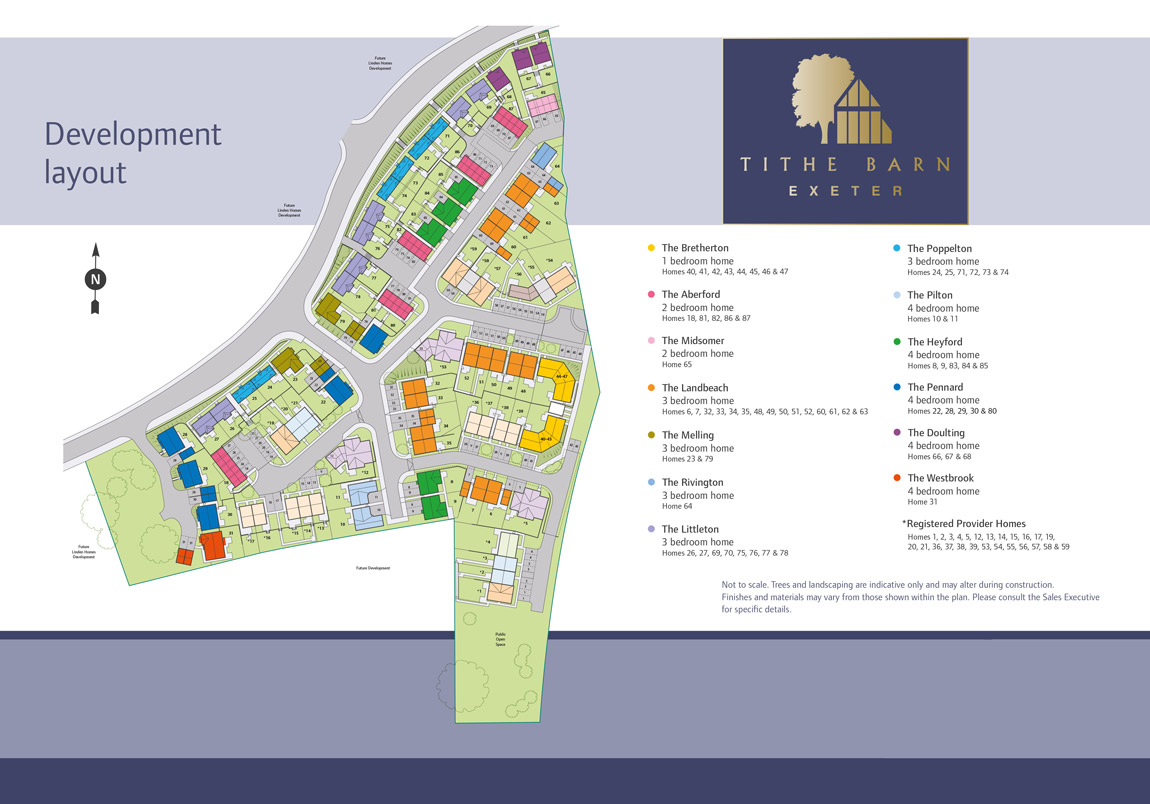 Tithe Barn New Homes Development - Site Layout