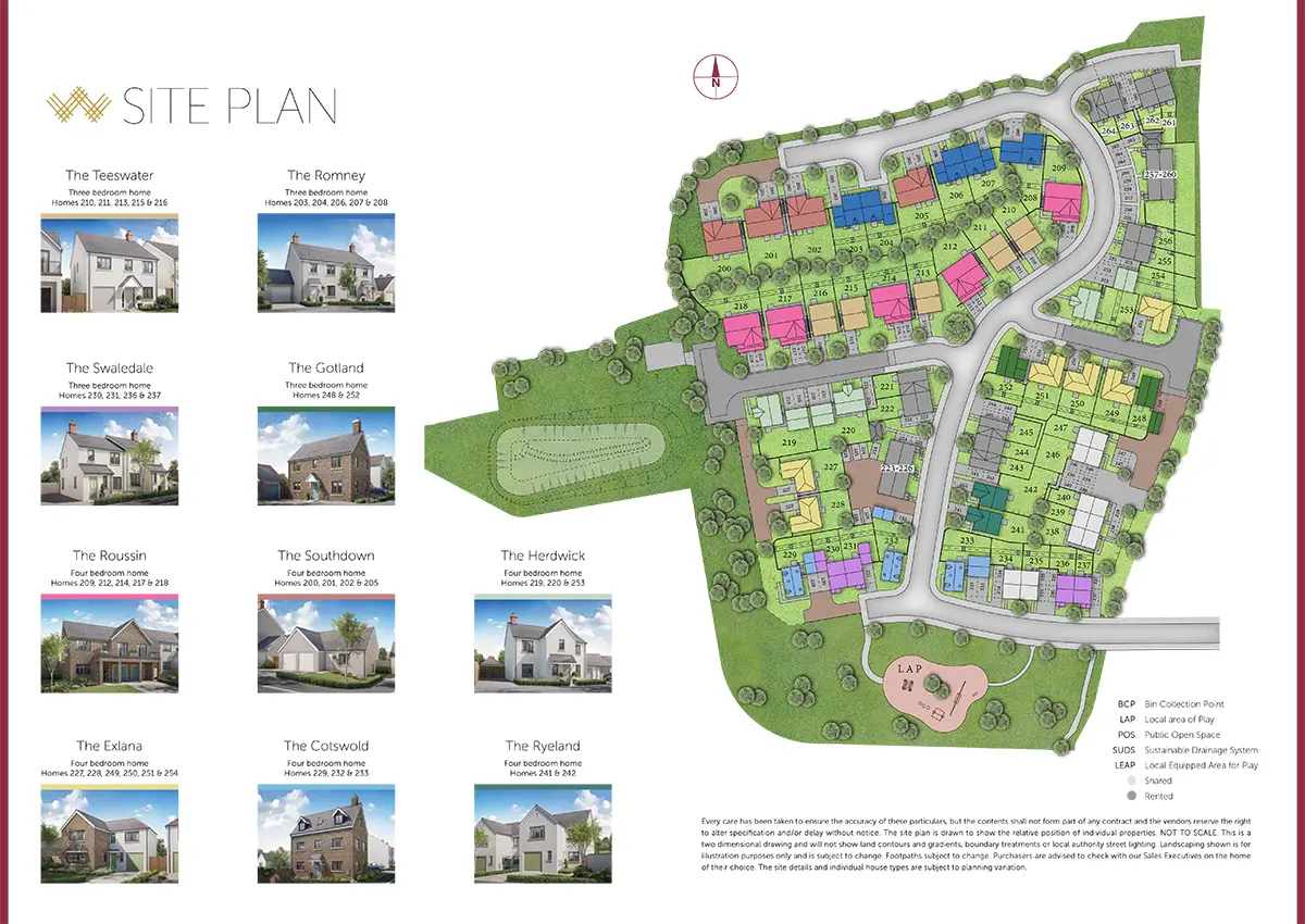 Weavers Place New Homes Development - Site Layout